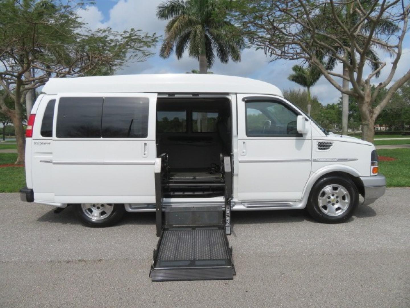 2010 White /Gray Chevrolet Express (1GNUGCD48A1) , located at 4301 Oak Circle #19, Boca Raton, FL, 33431, (954) 561-2499, 26.388861, -80.084038 - You are looking at a Gorgeous 2010 Chevy Express Handicap Wheelchair Conversion Van Explorer Limited SE with 31K Original Miles, Braun Century 750lb Side Entry Wheelchair lift, Tie Down System in the Floor, Rear Entertainment with Flat Screen TV/DVD, Leather Interior, Rear Power Folding Bench Seat/b - Photo#38